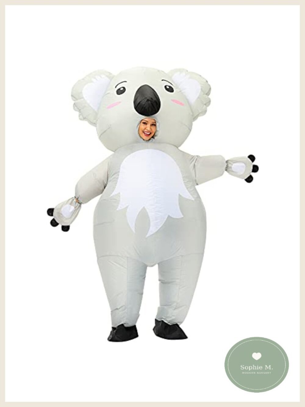 Inflatable Koala Costume Adult Blow Up Suit Polyester One Size Fits Most